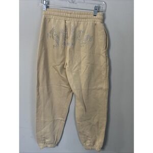 Juicy Couture X Forever 21 Women S Tan Bling Logo Comfy Preppy Sweatpants Y2K